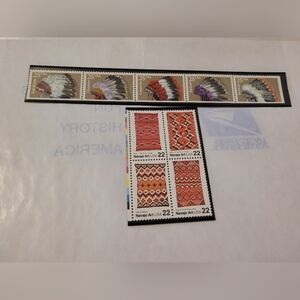 US Stamp Collection * 9 Native American Stamps * 80s and 90s * Vintage * #3